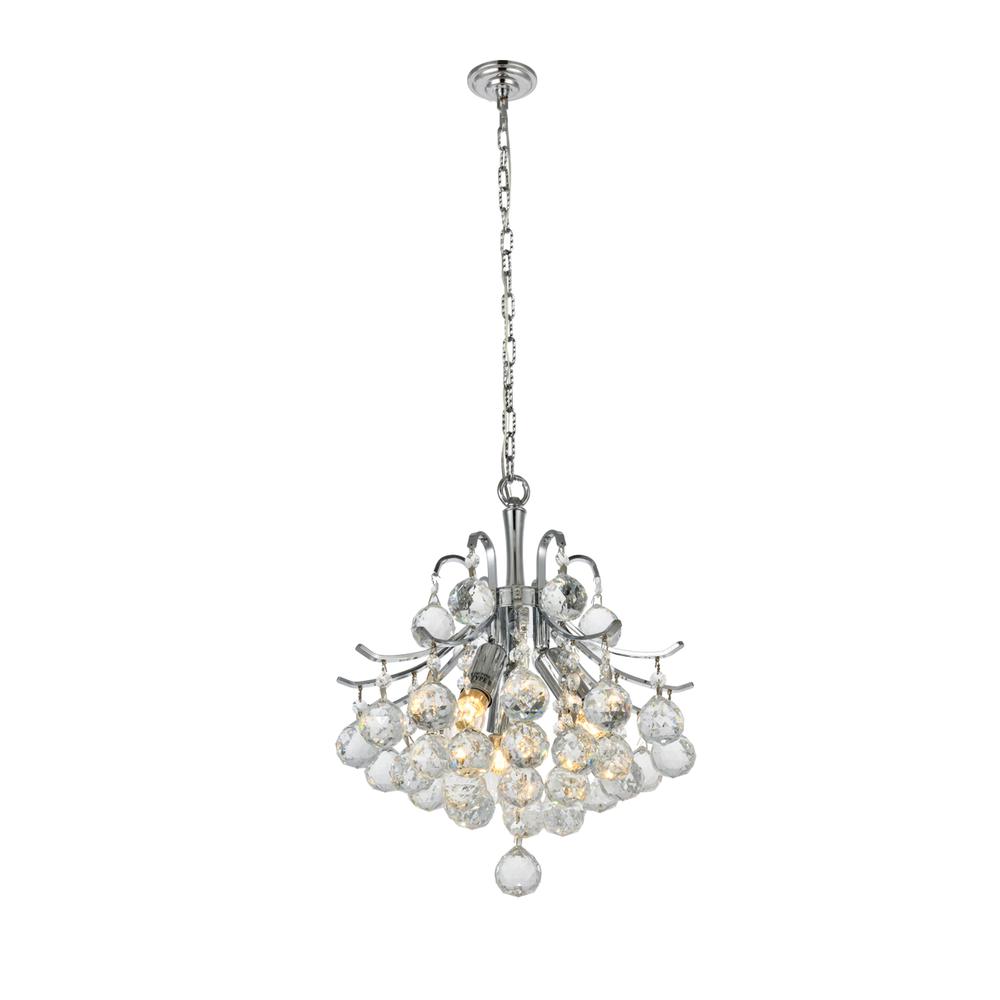 Toureg 3 light Chrome Pendant Clear Royal Cut Crystal. Picture 1