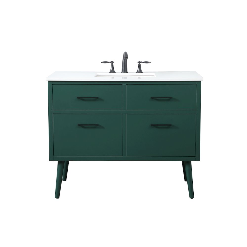 42 Inch Bathroom Vanity In Green. Picture 1