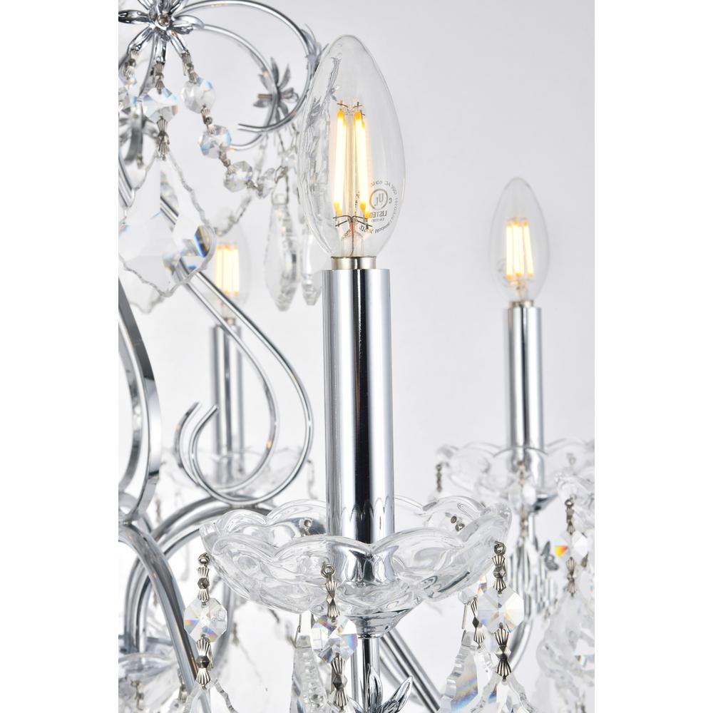 St. Francis 8 light Chrome Chandelier Clear Royal Cut Crystal. Picture 3