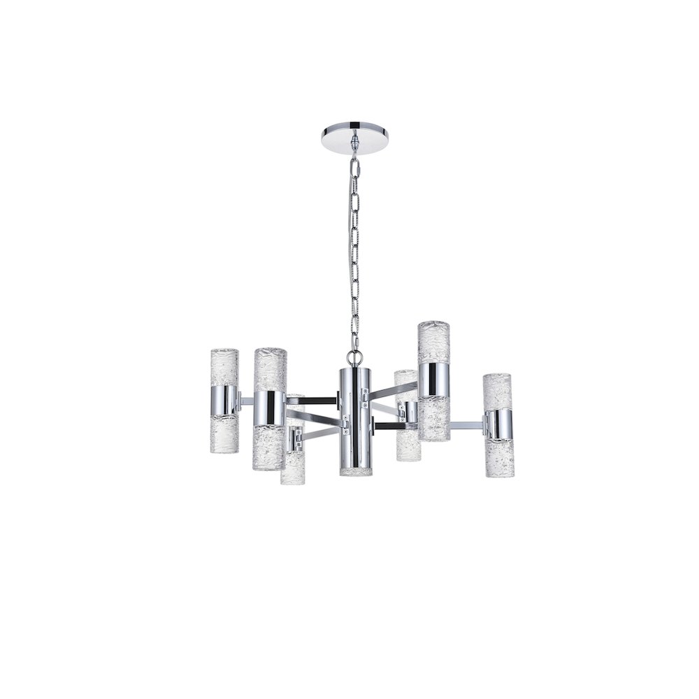 Vega 13 Light Chrome Led Pendant. Picture 7