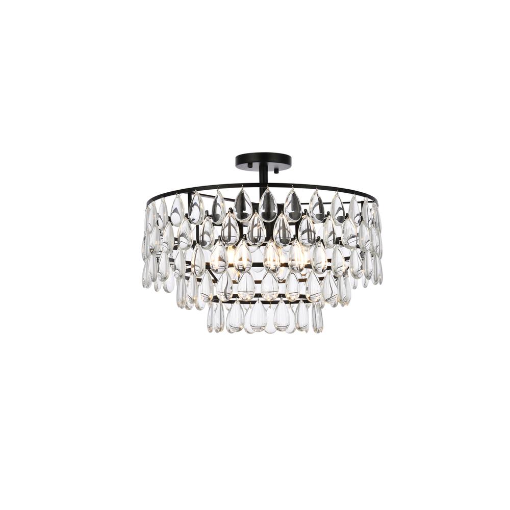 Mila 20 inch flush mount in black. Picture 1