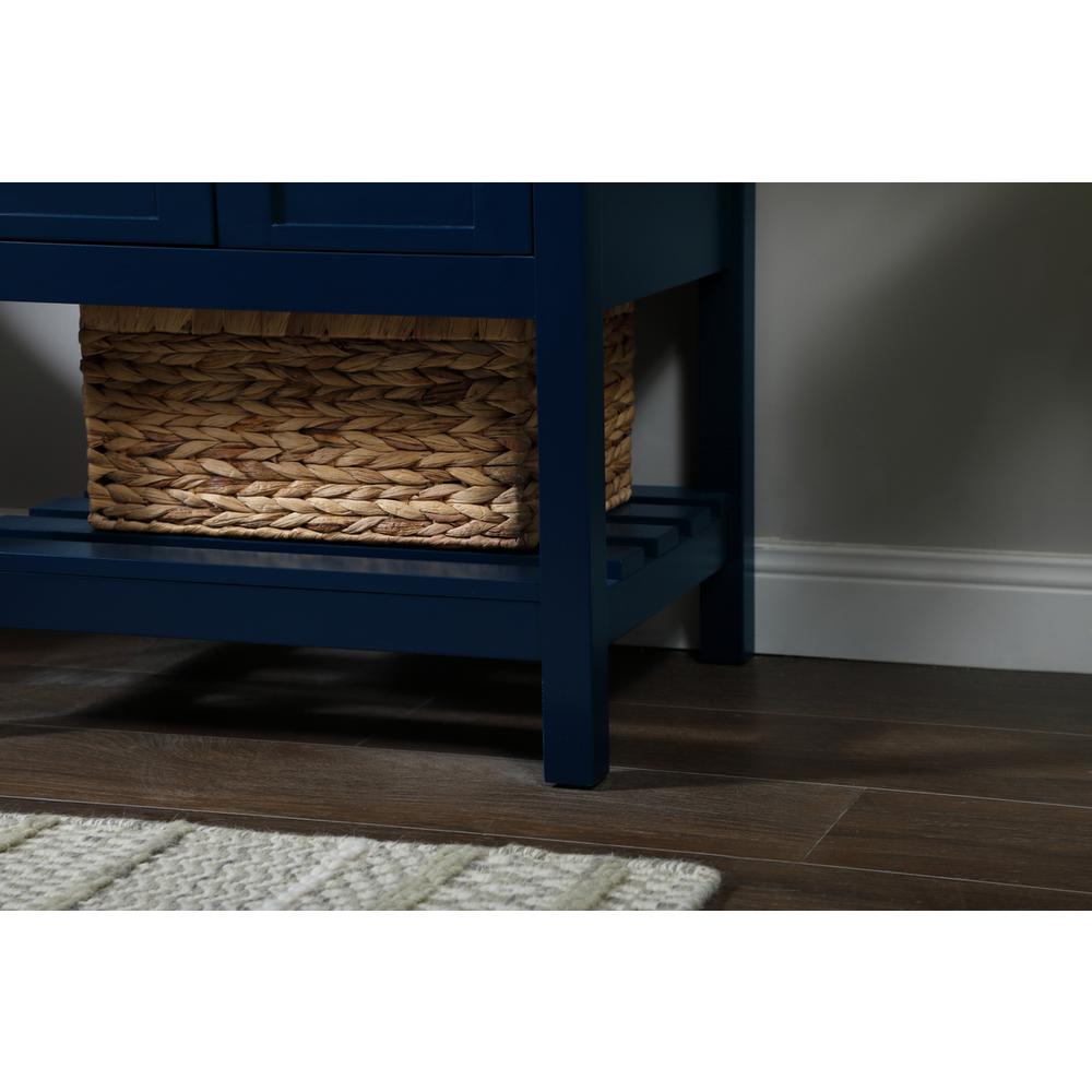 24 inch Single bathroom vanity in blue. Picture 6