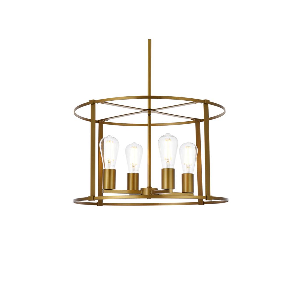 Agnys 4 lights pendant in brass. Picture 2