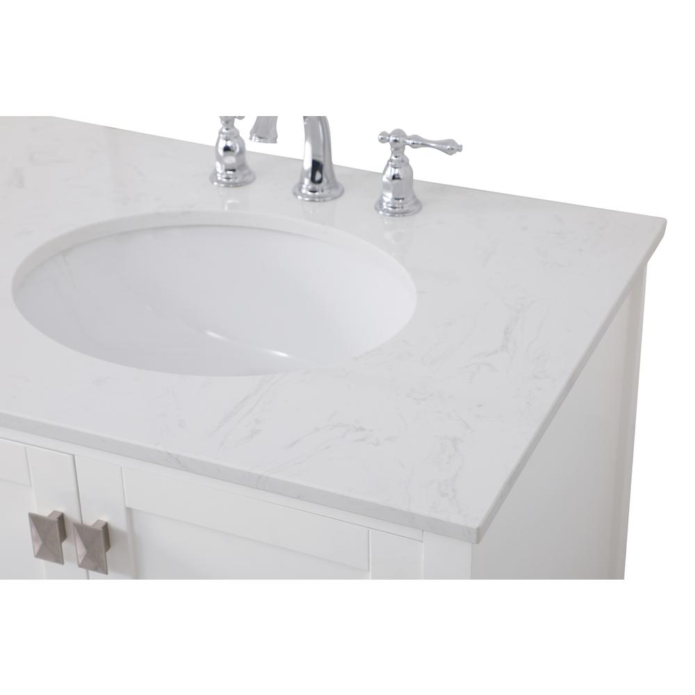 72 inch Double Bathroom Vanity in White. Picture 7