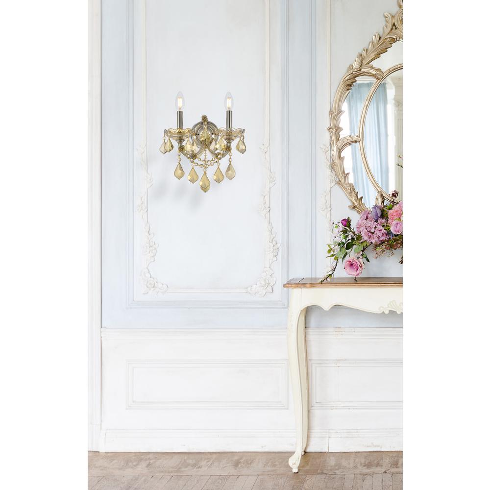 Maria Theresa 2 light Golden Teak Wall Sconce Golden Teak. Picture 7