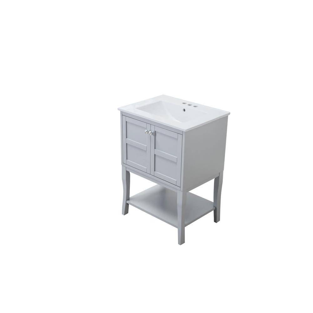 2 Doors Cabinet 24 In. X 18 In. X 34 In. In Grey. Picture 10