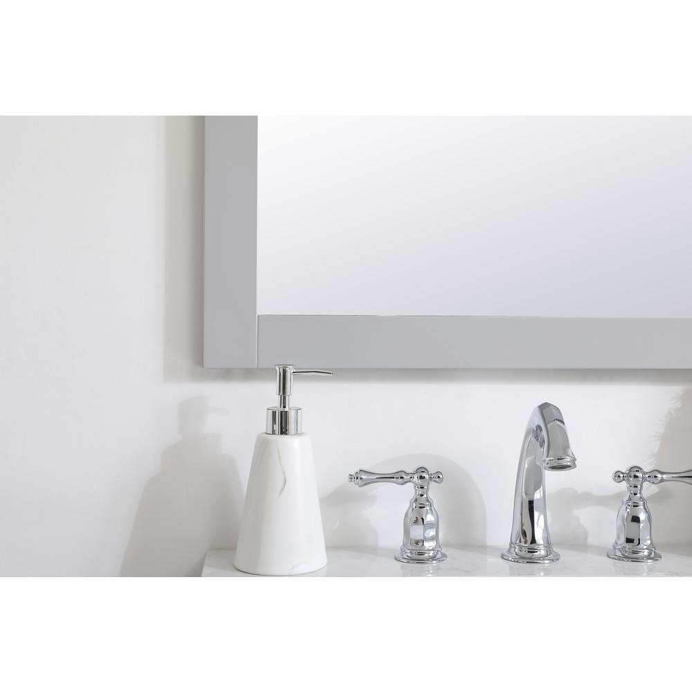 Aqua rectangle vanity mirror 24 inch in Grey. Picture 5