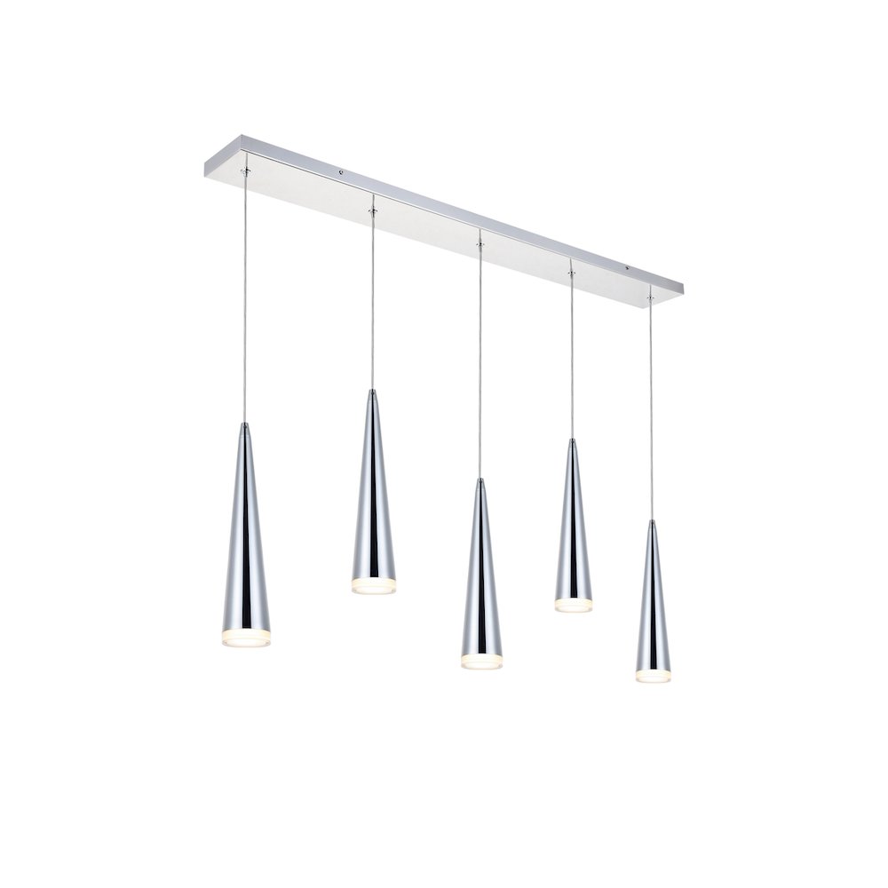 Fantasia 5 Light Chrome Led Pendant. Picture 8