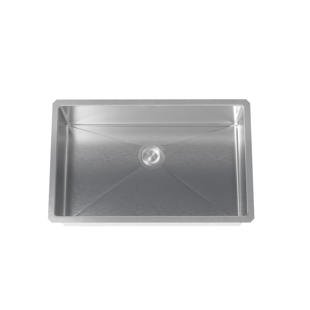 Stainless Steel undermount kitchen sink L32''xW19'' x H10". Picture 6