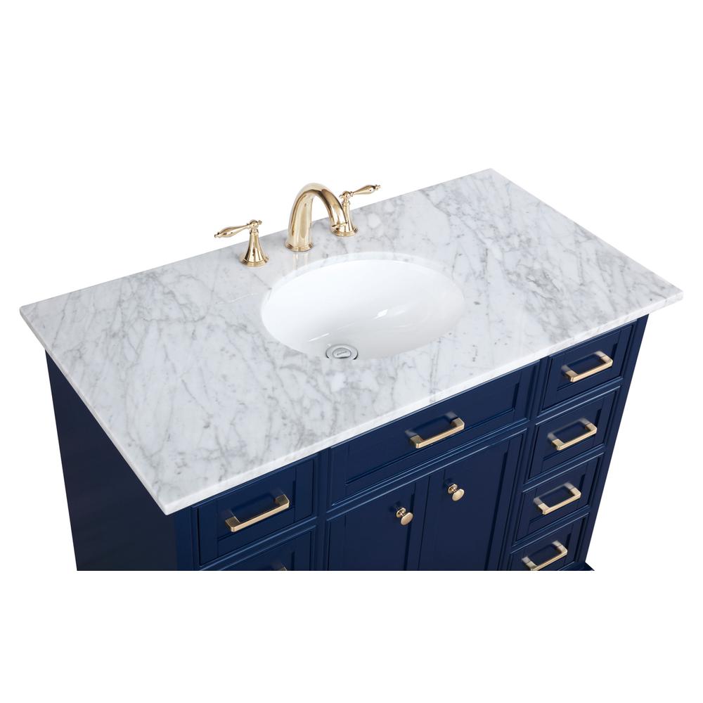 42 inch Single bathroom vanity in Blue. Picture 10
