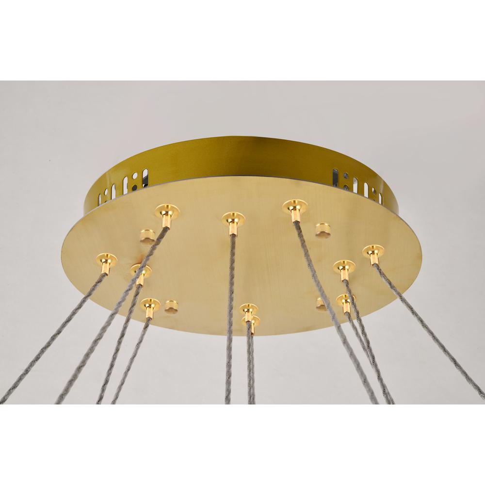 Monroe Integrated LED light Gold Chandelier Clear Royal Cut Crystal. Picture 3