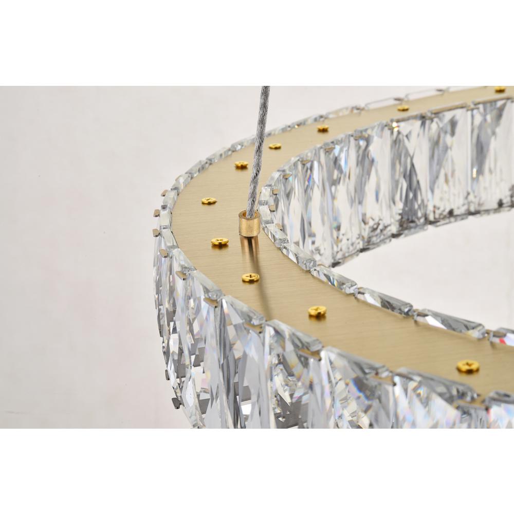 Monroe Integrated LED chip light gold Chandelier Clear Royal Cut Crystal. Picture 4
