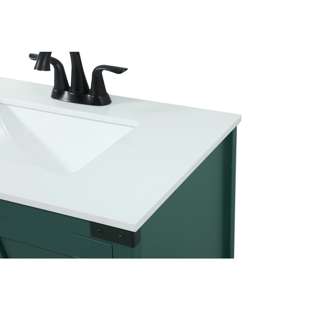 30 inch Single bathroom vanity in green. Picture 11