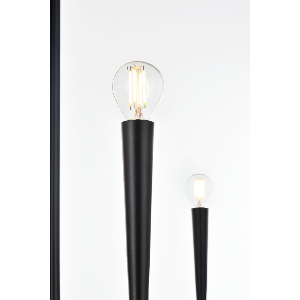 Layne 30 inch chandelier in Black. Picture 3