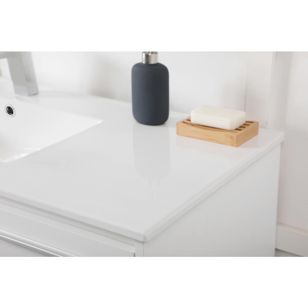 48 inch  Single Bathroom Floating Vanity in White. Picture 4