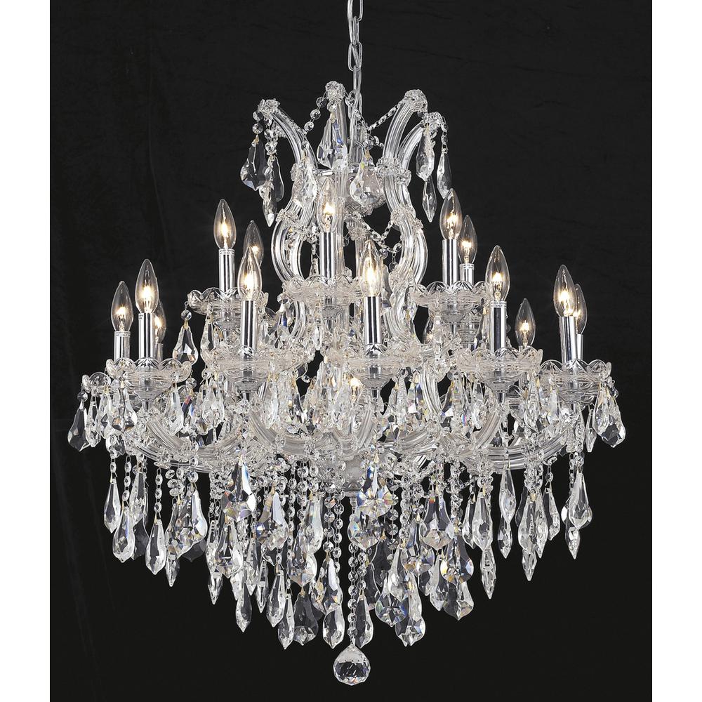 Maria Theresa 19 light Chrome Chandelier Clear Royal Cut Crystal. Picture 1