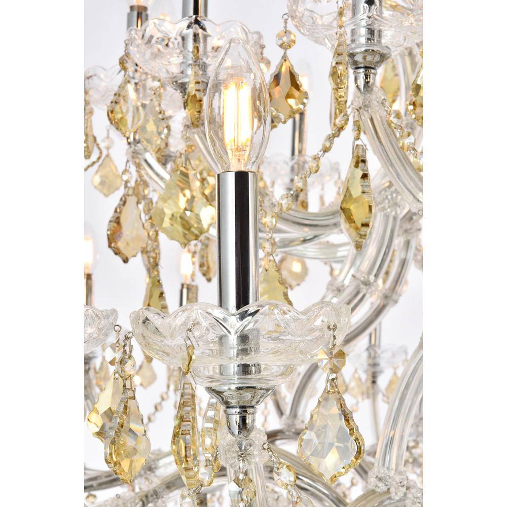 Maria Theresa 49 light Chrome Chandelier Golden Teak (Smoky) Royal Cut Crystal. Picture 5