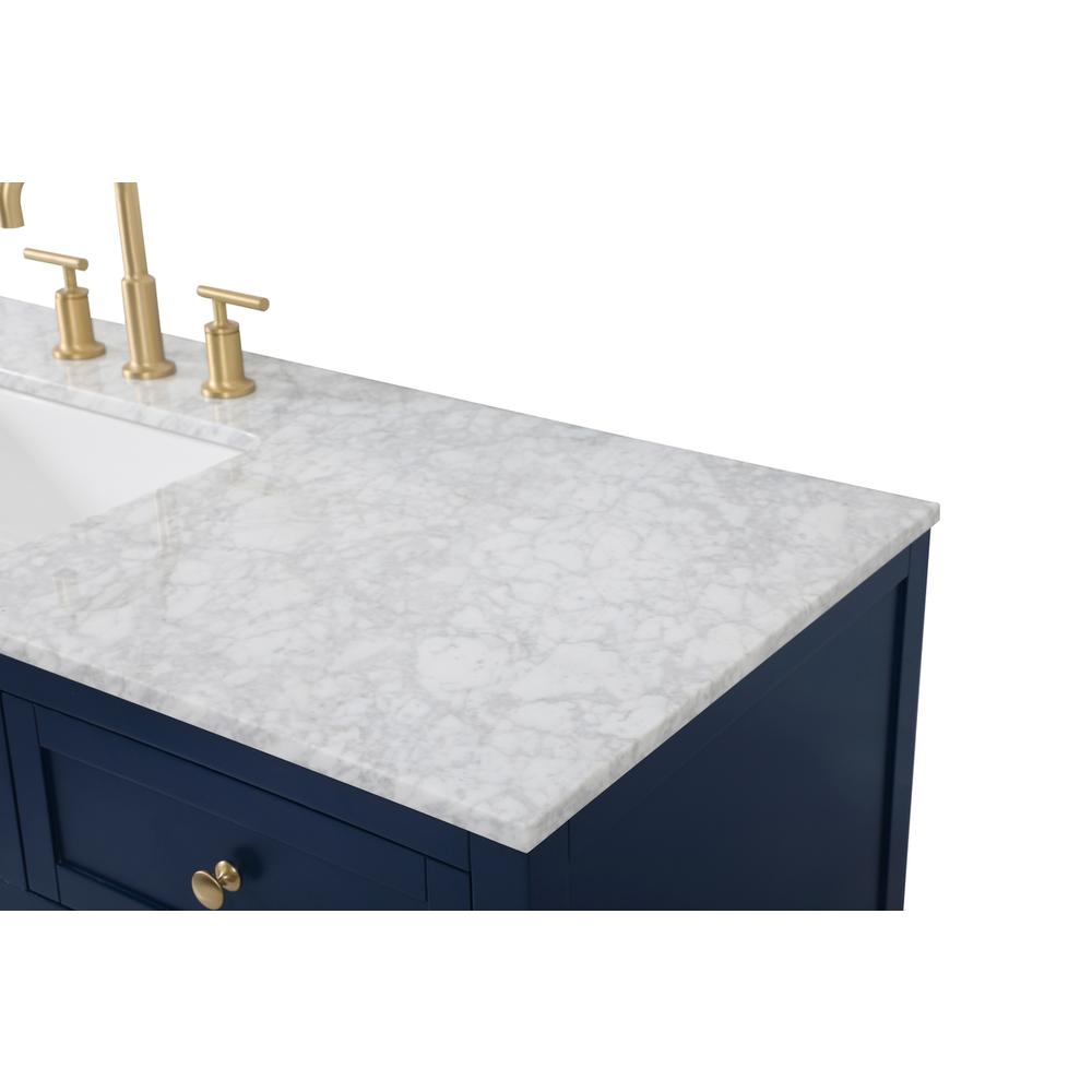 60 inch Single bathroom vanity in blue. Picture 11