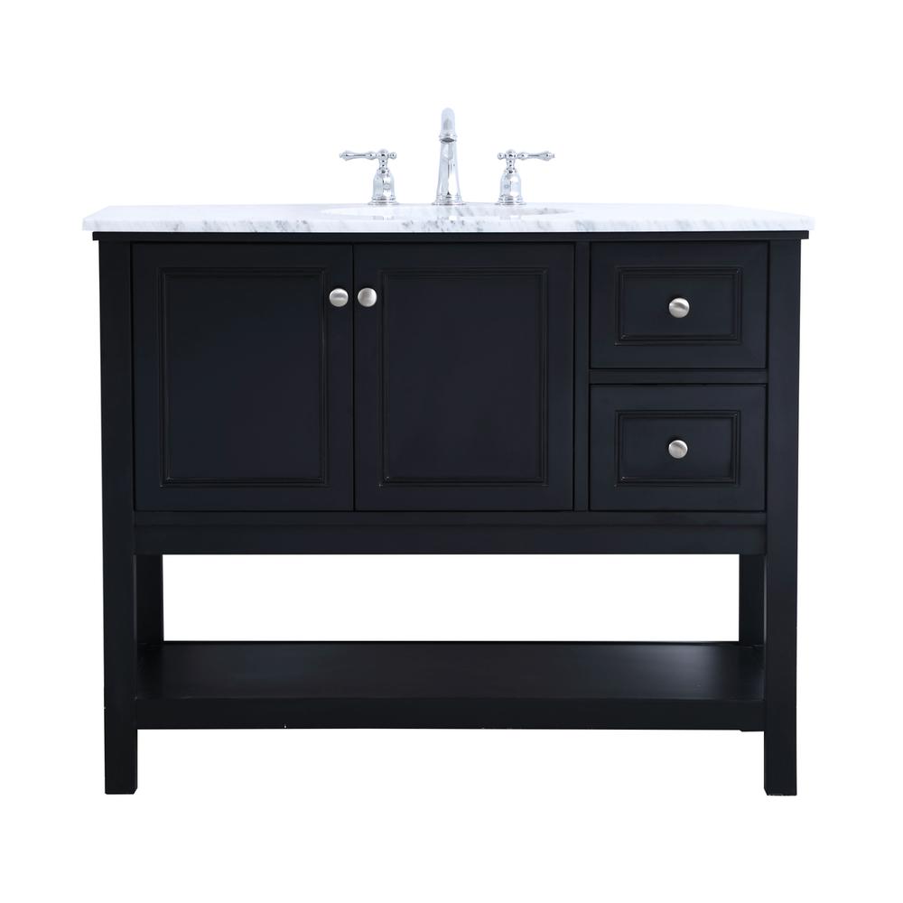 42 in. Single bathroom vanity set in Black. Picture 1