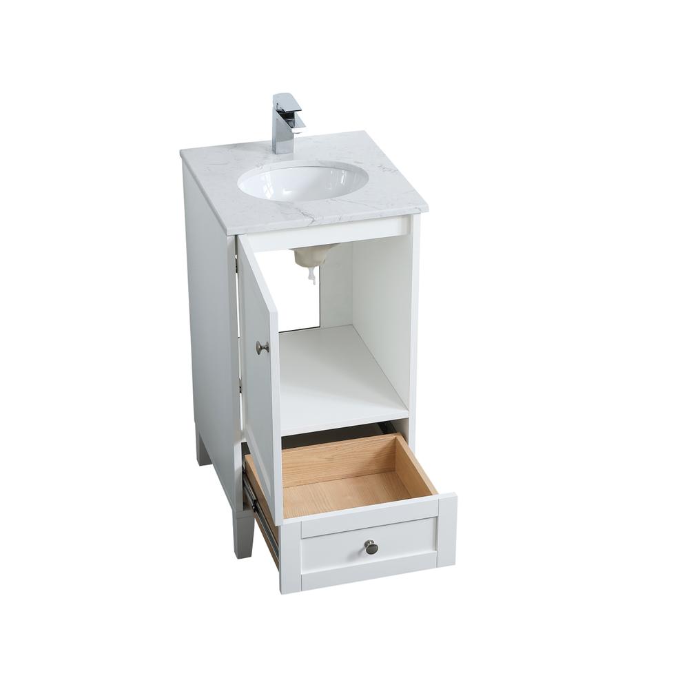 18 inch Single Bathroom Vanity in White. Picture 10