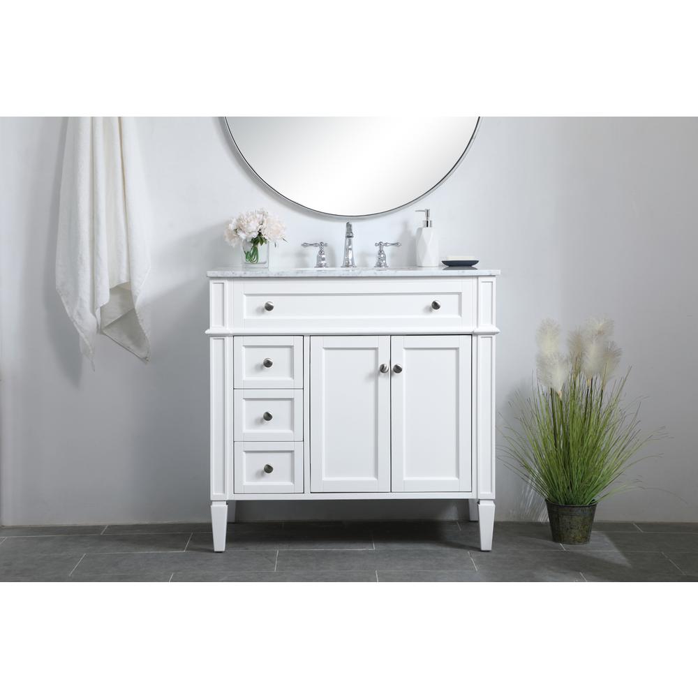 36 inch Single bathroom vanity in White. Picture 14