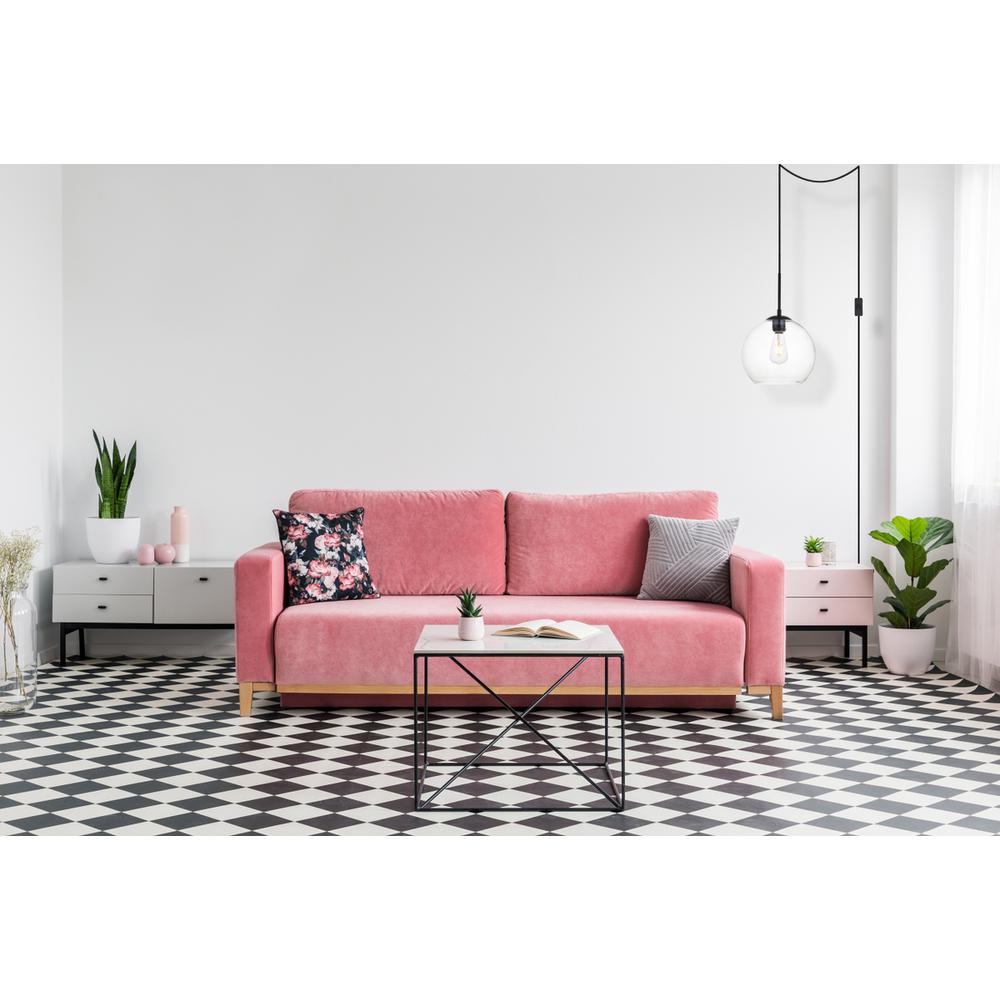 Baxter 1 Light Black plug-in Pendant With Clear Glass. Picture 6