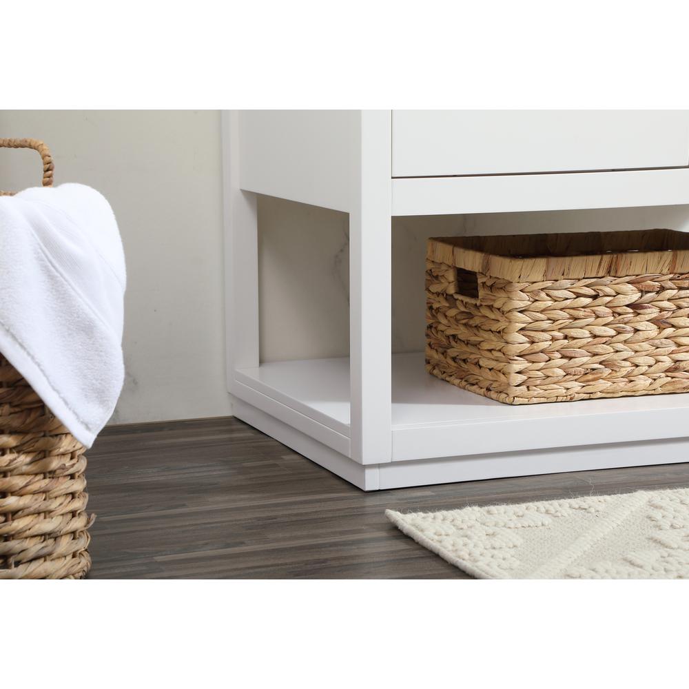 36 inch Single bathroom vanity in white with backsplash. Picture 6