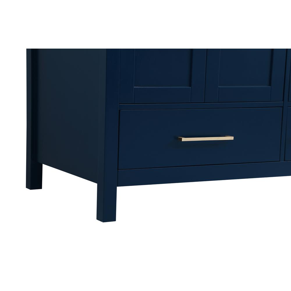 36 inch Single Bathroom Vanity in Blue with Backsplash. Picture 11