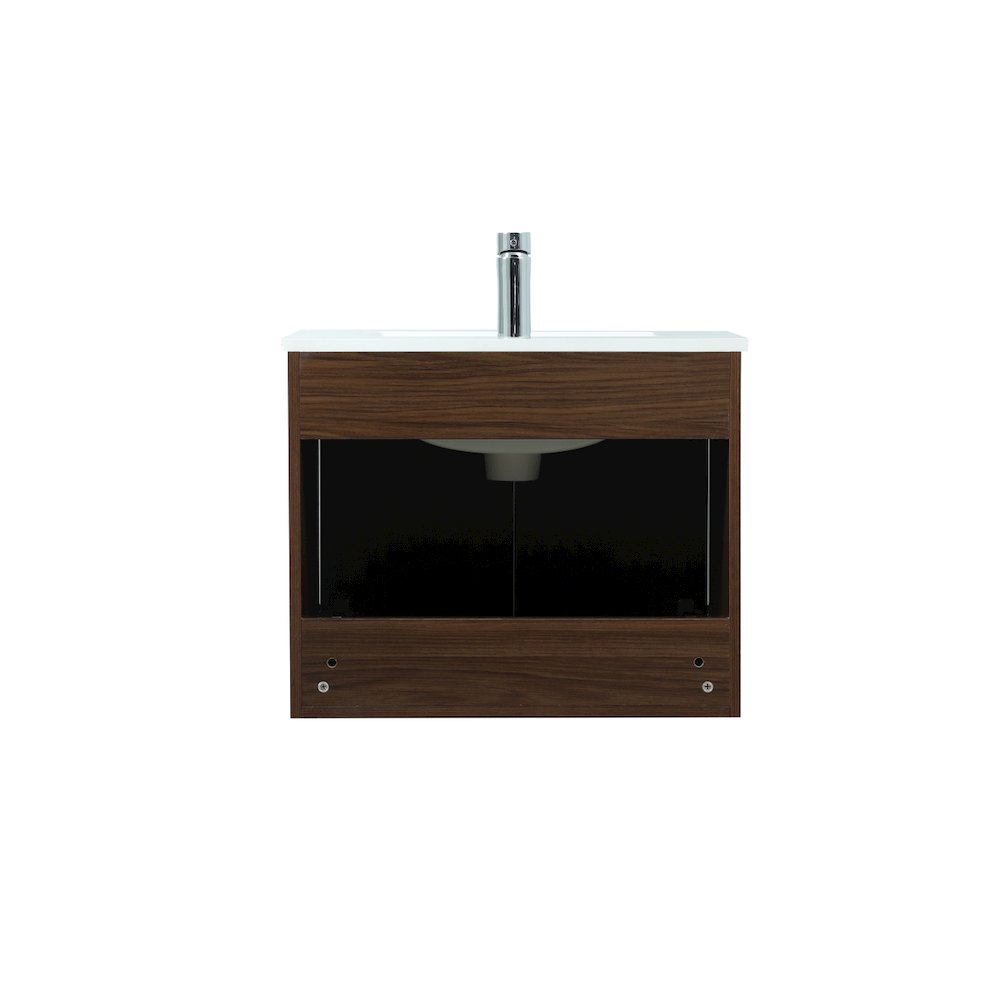 24 Inch Single Bathroom Vanity In Walnut. Picture 16