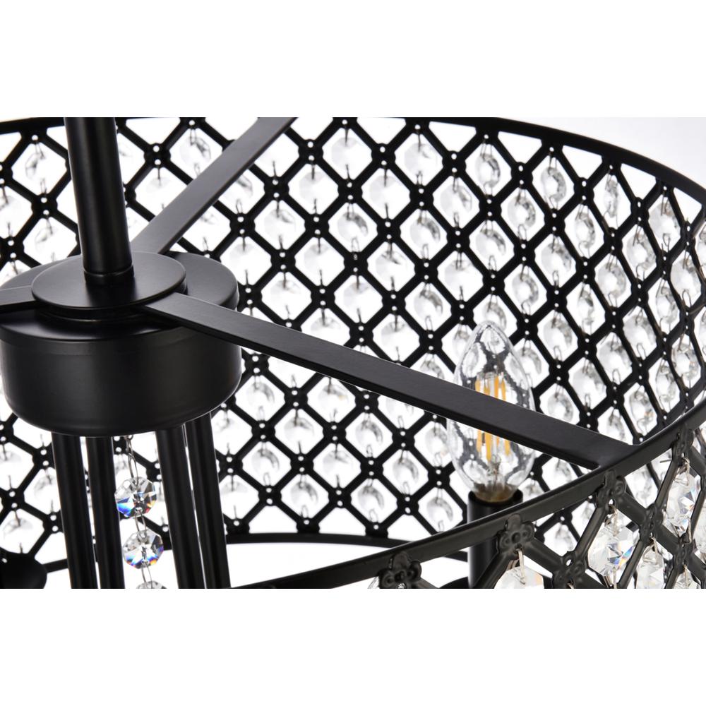 Elise 17 inch flush mount in black. Picture 5