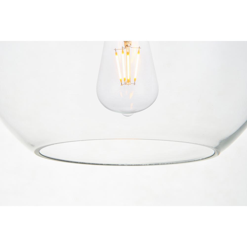 Baxter 1 Light brass plug-in pendant With Clear Glass. Picture 3