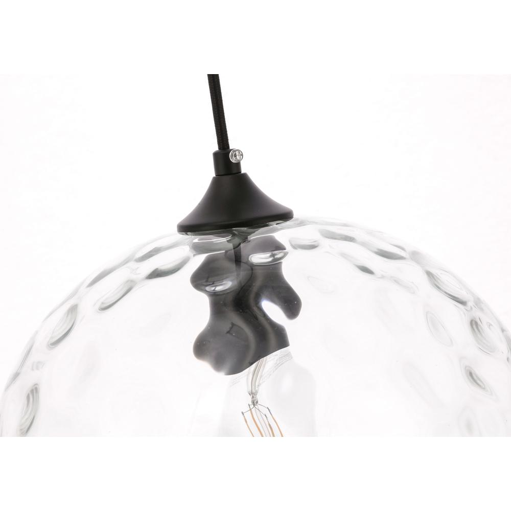 Gibson 1 light Black and Clear glass pendant. Picture 12