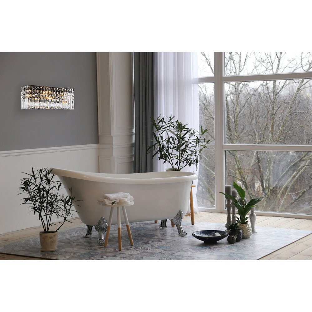 Maxime 18 Inch Black Wall Sconce. Picture 1