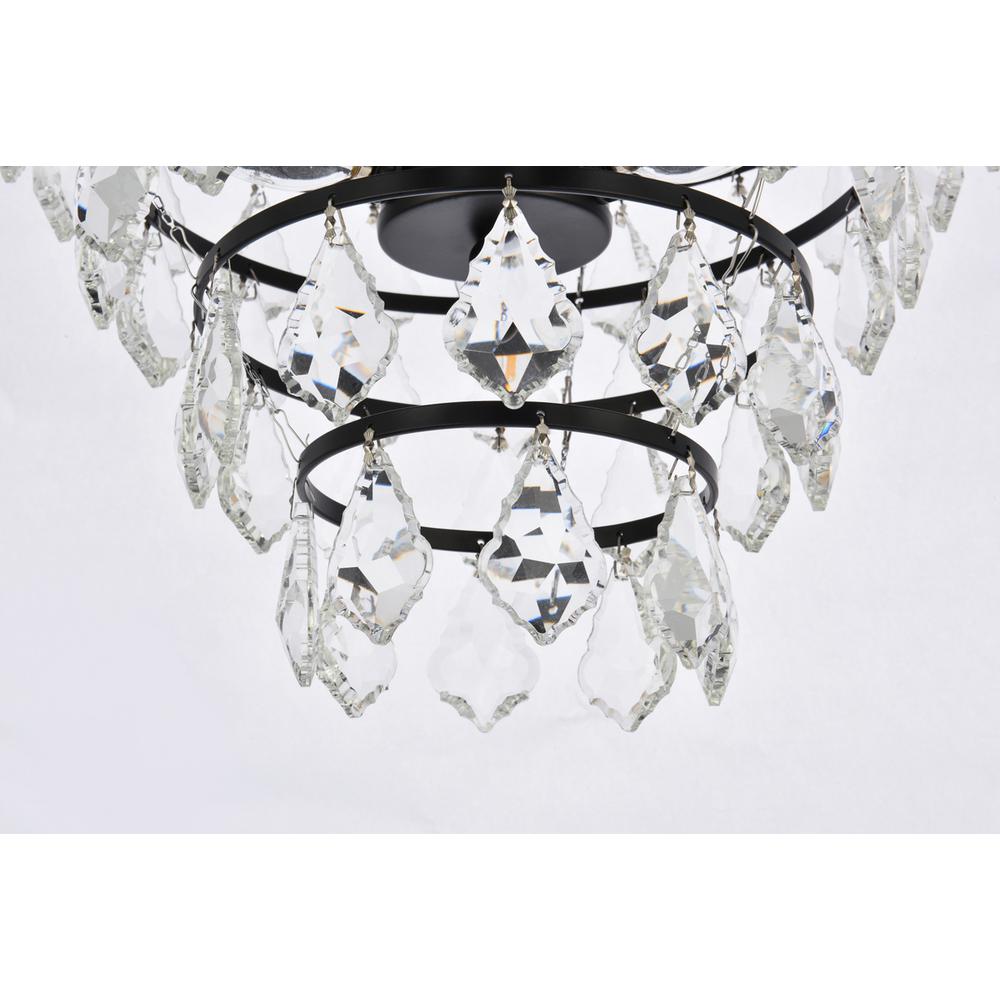 Ella 14 inch flush mount in black. Picture 3