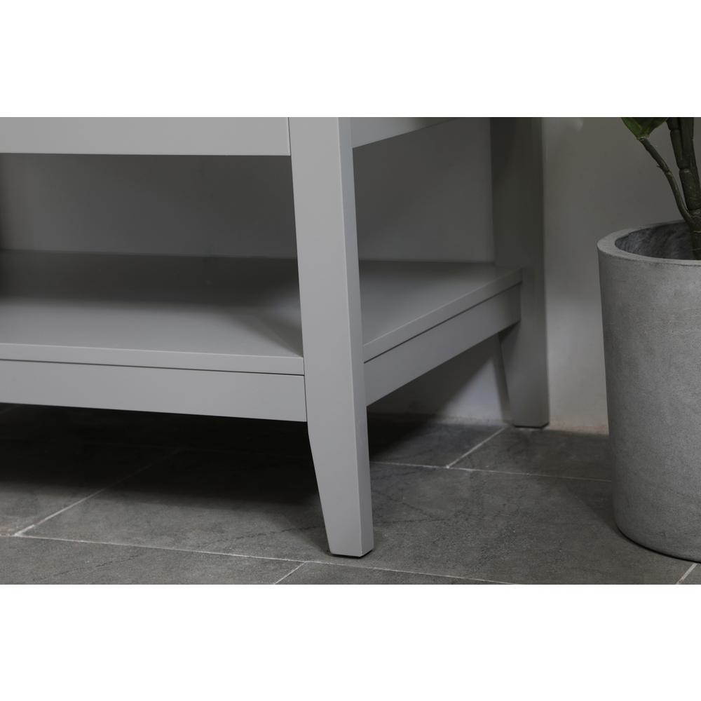 30 inch Single Bathroom Vanity in Grey. Picture 5
