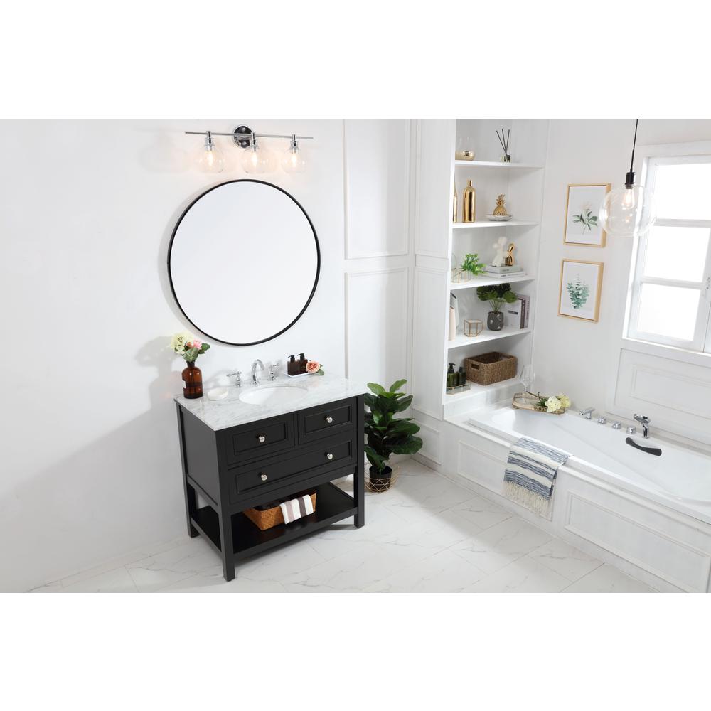 36 in. Single bathroom vanity set in Black. Picture 9