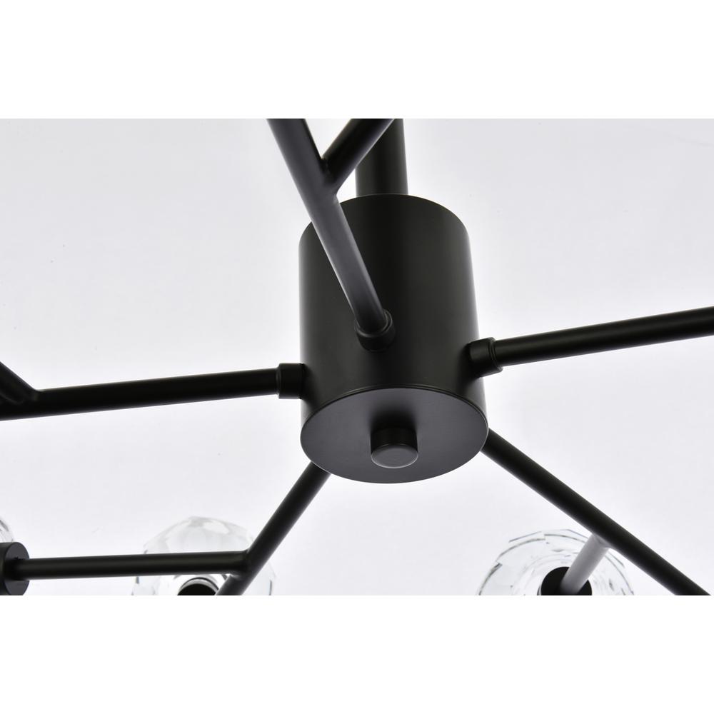 Graham 15 Light Pendant in Black. Picture 4