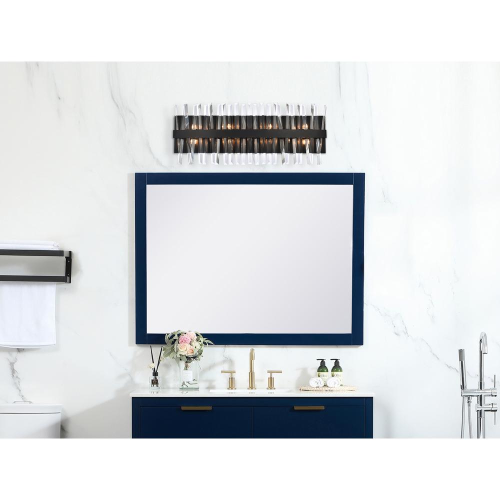 Serephina 30 inch crystal bath sconce in black. Picture 6