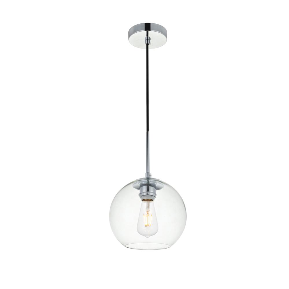 Baxter 1 Light Chrome Pendant With Clear Glass. Picture 2