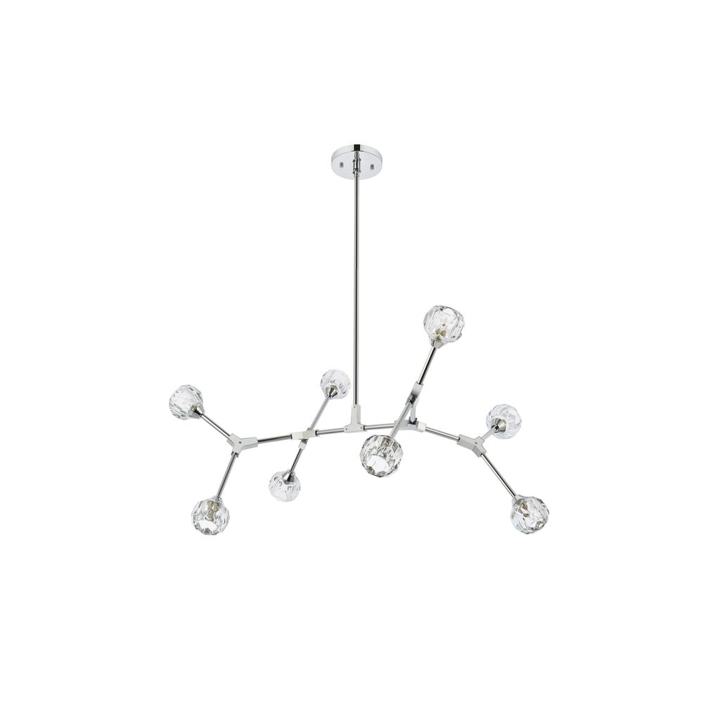 Zayne 8 Light Pendant in Chrome. Picture 6