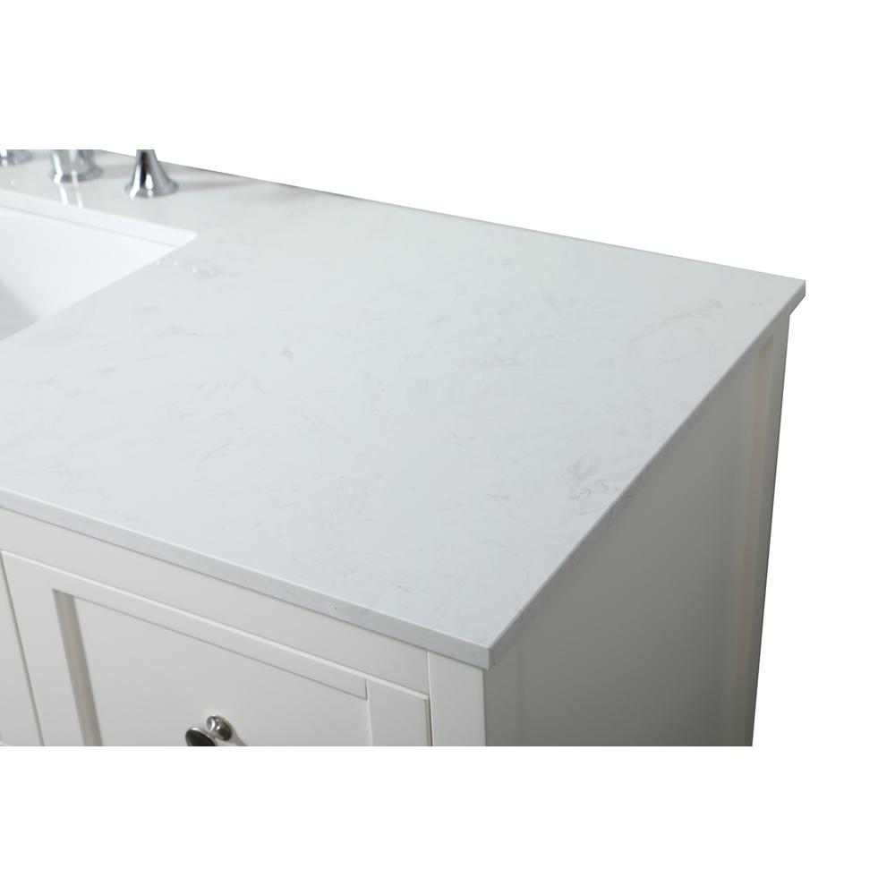60 inch Single bathroom vanity in white. Picture 11