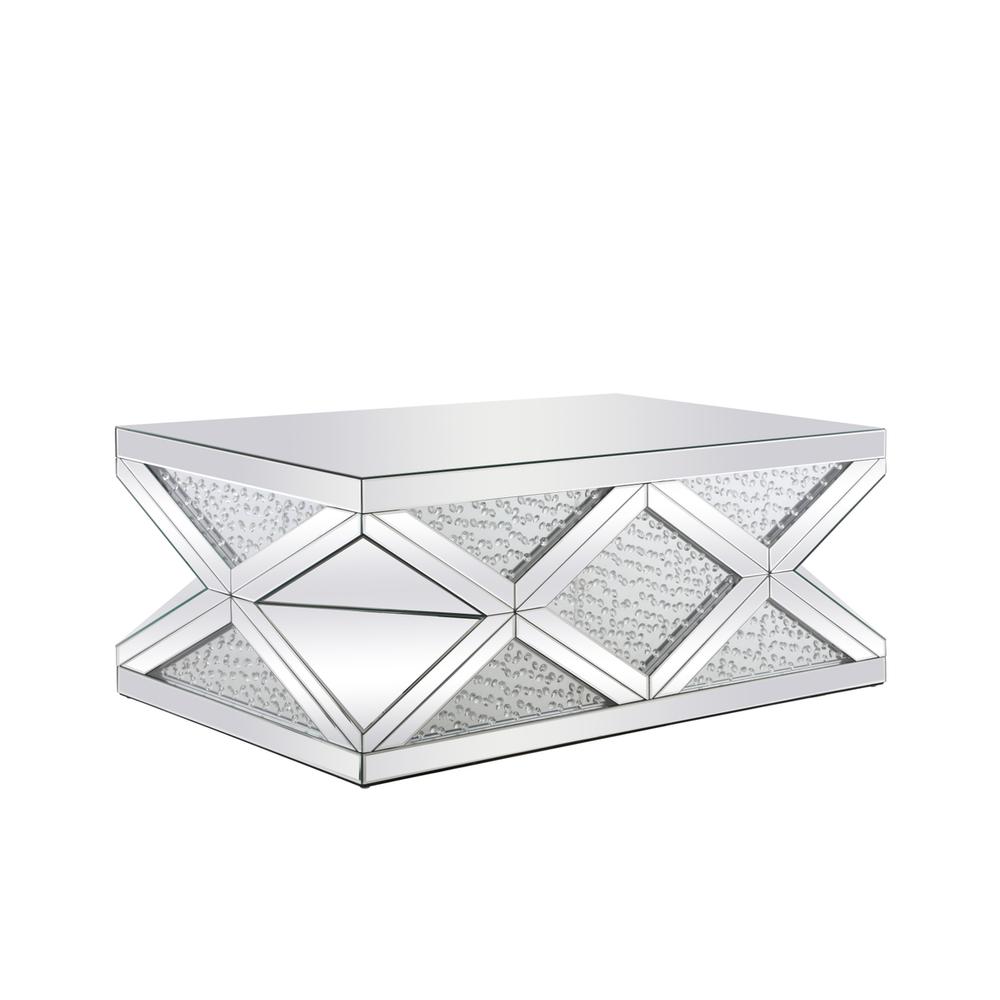47.5 inch Rectangle Crystal Coffee Table Clear Royal Cut Crystal. Picture 4