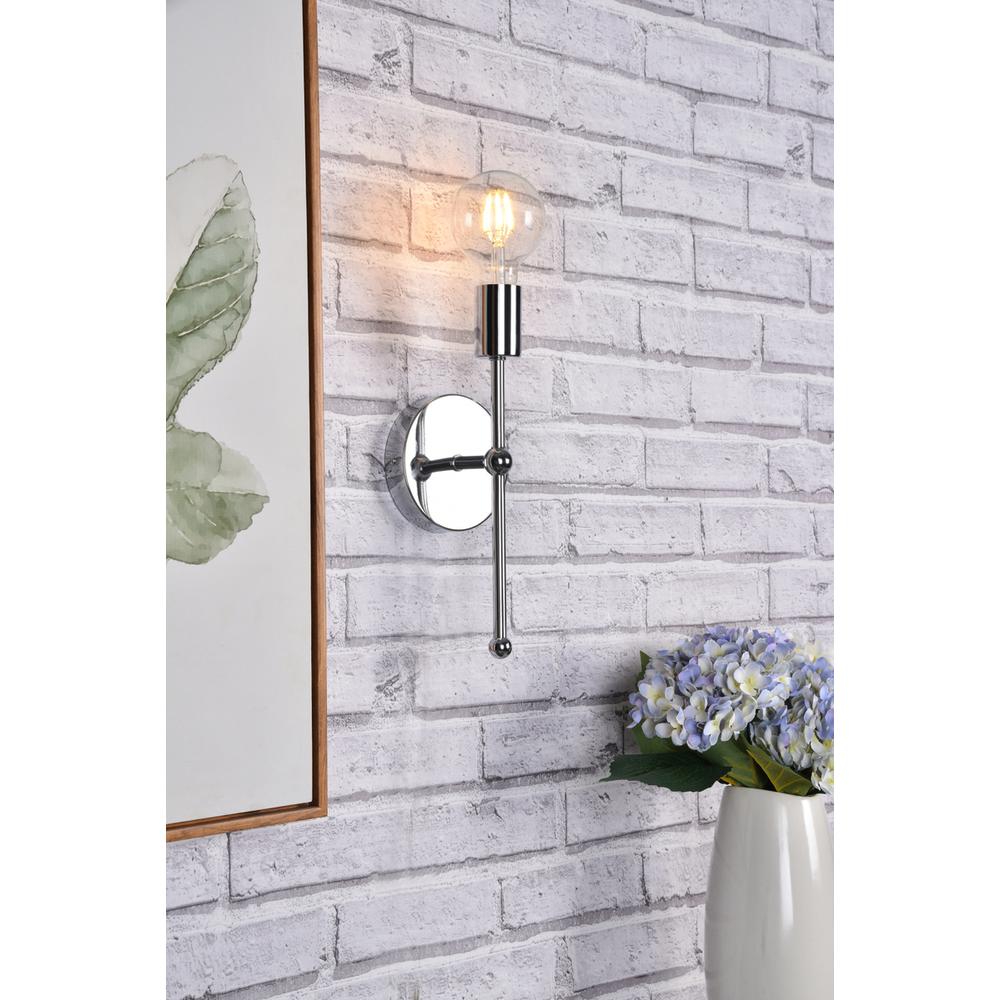 Keely 1 light chrome wall sconce. Picture 7
