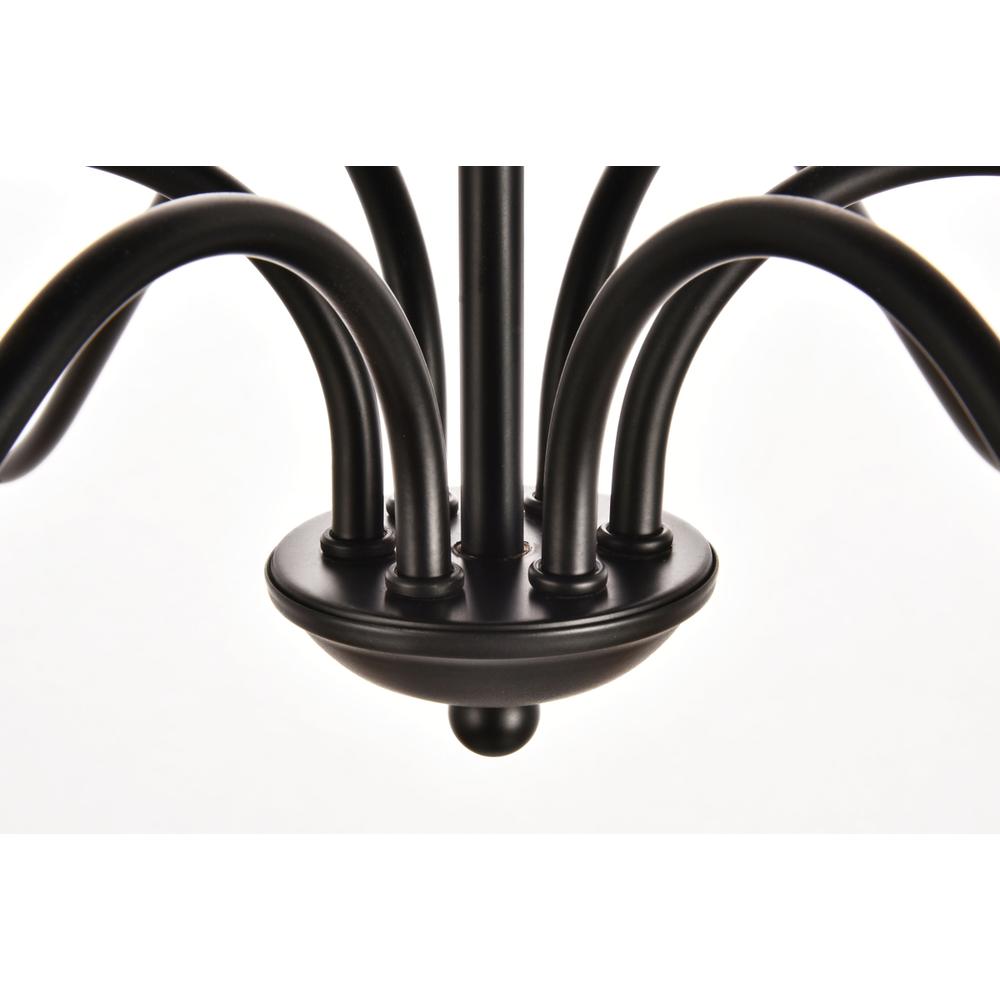 Rohan Collection Chandelier D36 H19 Lt:6 Matte Black Finish. Picture 4