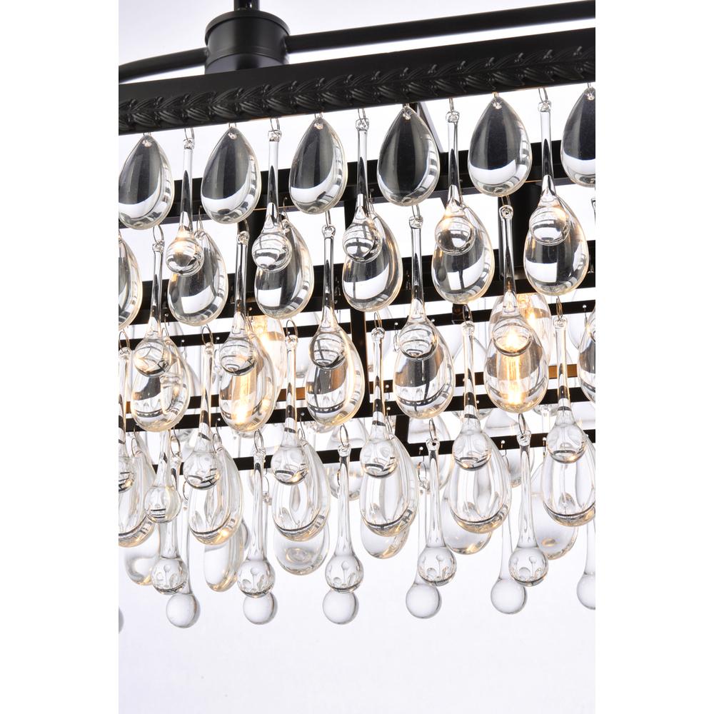 Nordic 40 inch rectangle pendant in black. Picture 3