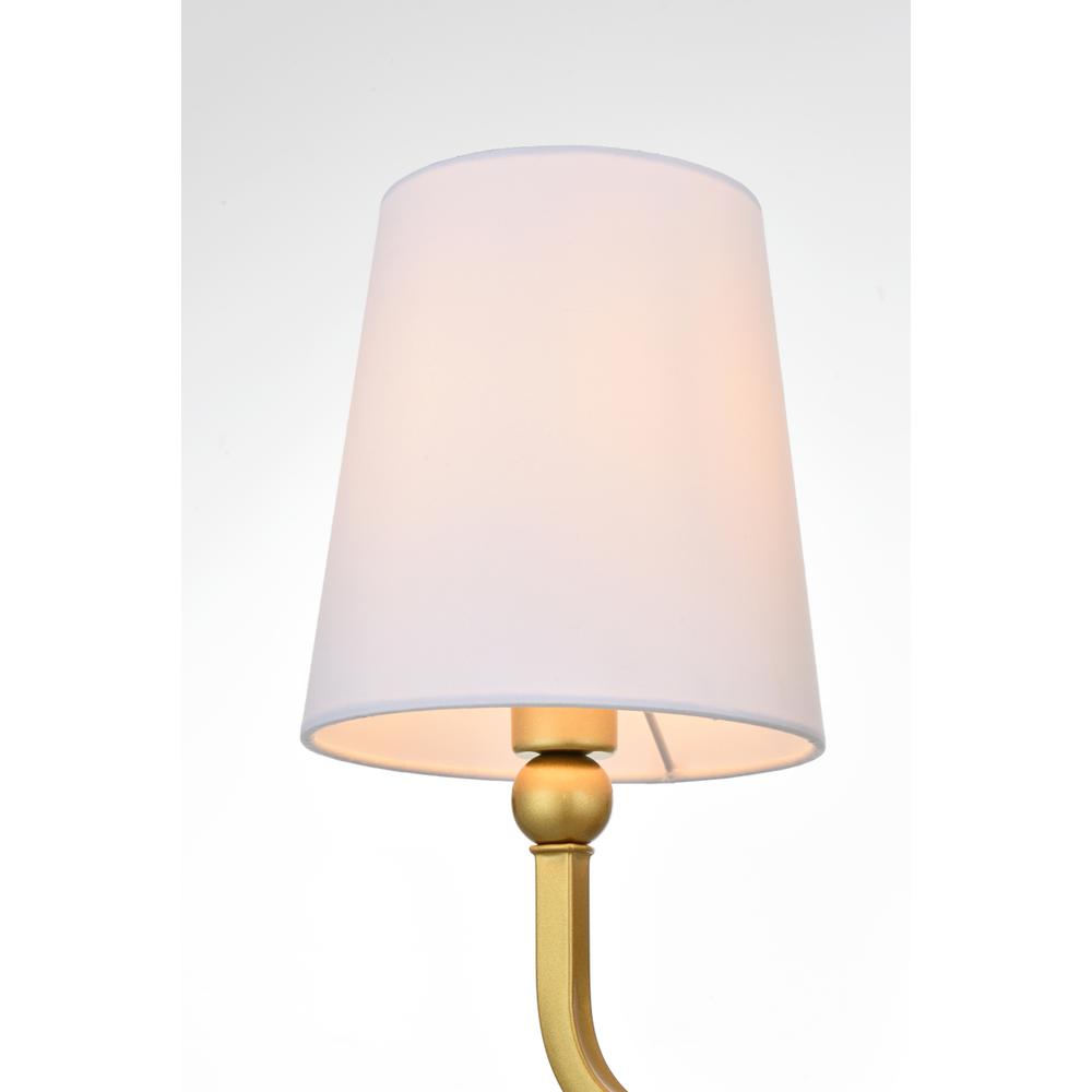 Colson 2 light Brass and Clear Bath Sconce. Picture 3