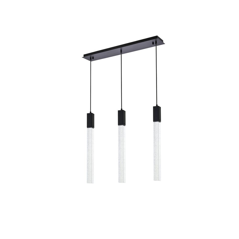 Weston 3 lights pendant in black. Picture 6