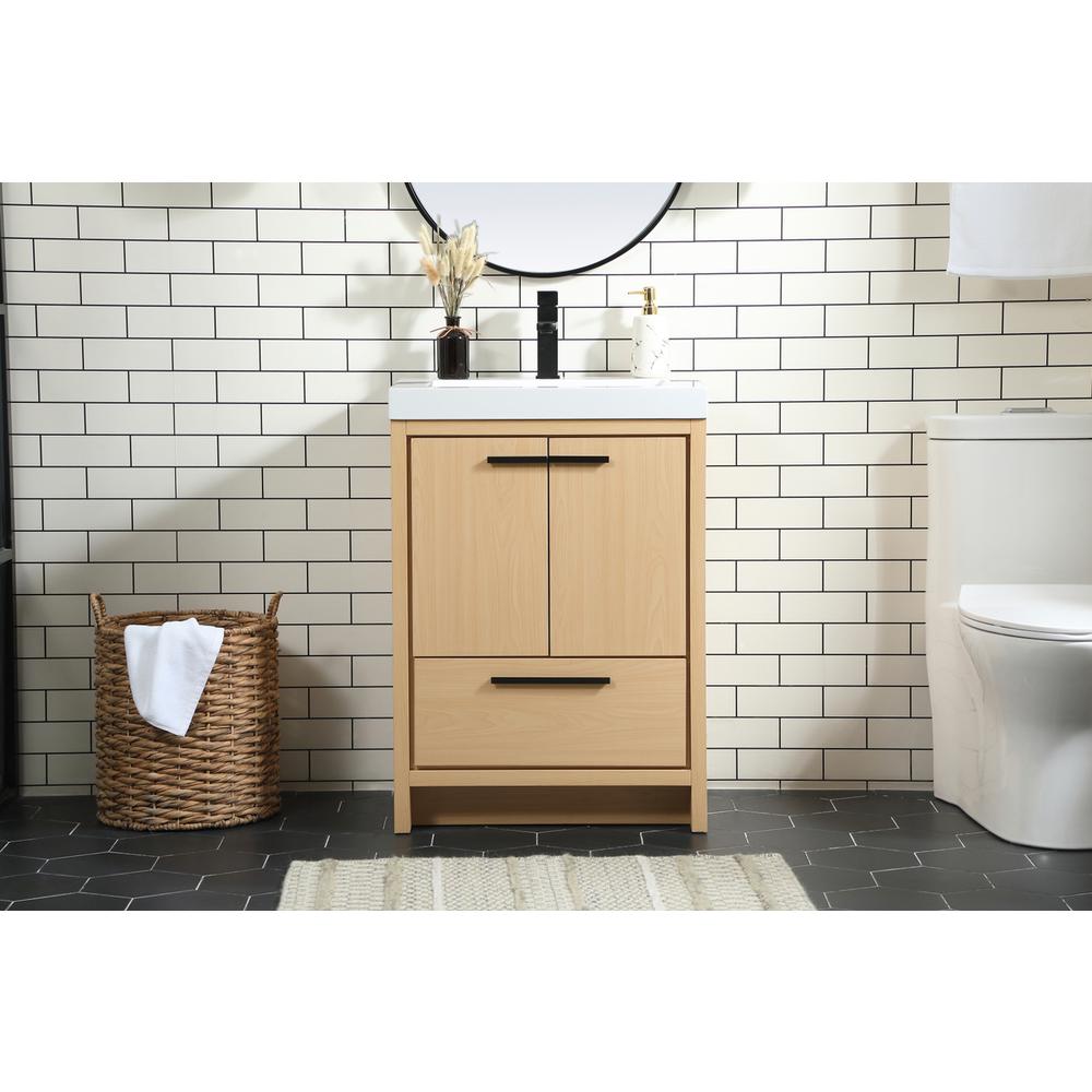 24 inch Single bathroom vanity in Maple. Picture 14