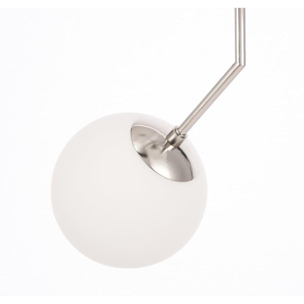 Ryland 2 Light Chrome And Frosted White Glass Pendant. Picture 9