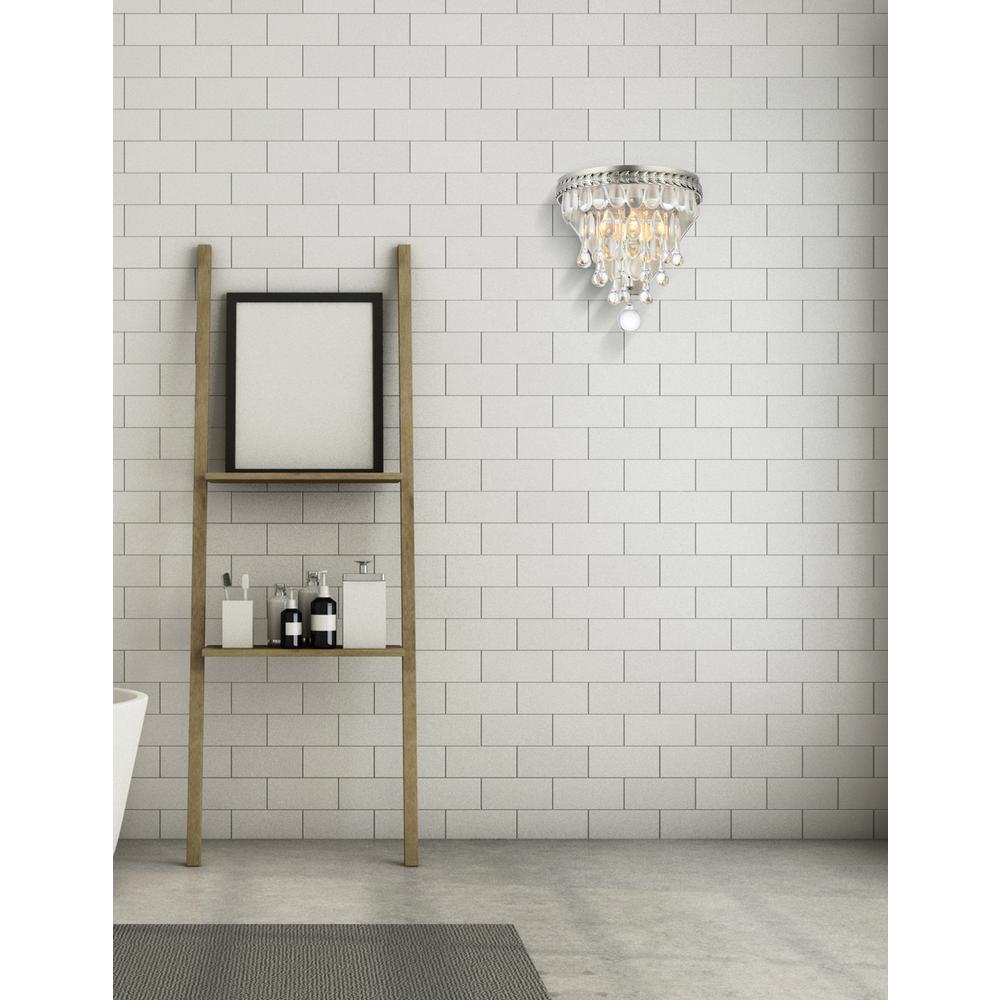 Nordic 1 light antique silver Wall Sconce Clear Royal Cut Crystal. Picture 7